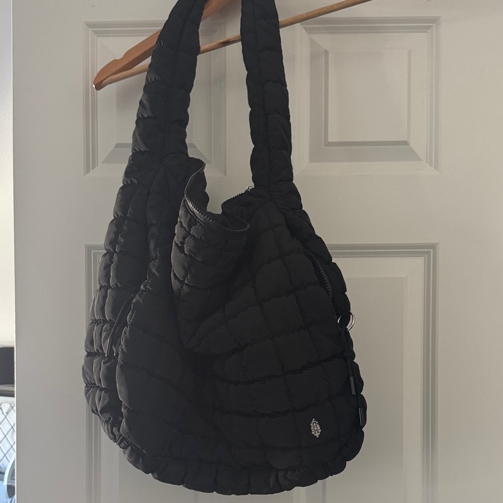 Free People Quilted Carryall Bag in Black